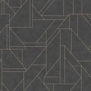 Livingwalls Vliestapete - 391184 - Schwarz Gold Grafisch