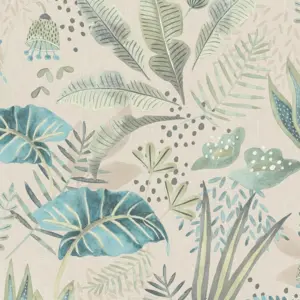 livingwalls Vinyltapete - 393484 - Beige Grün Floral
