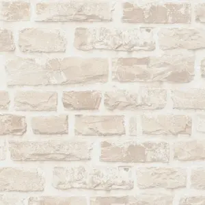 A.S. Création Vinyltapete - 386373 - Beige Weiß Steintapete