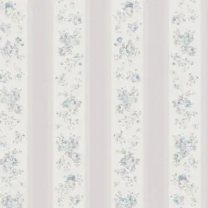 A.S. Création Vinyltapete - 390693 - Grau Blau Floral