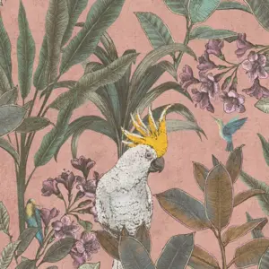 A.S. Création Vinyltapete - 397481 - Rosa Grün Dschungel