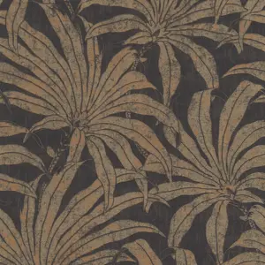 A.S. Création Vliestapete - 395011 - Schwarz Gold Pflanzen