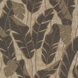 A.S. Création Vliestapete - 395024 - Beige Schwarz Blätter