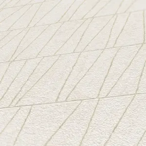 A.S. Création Vliestapete - 395062 - Weiß Gold Grafiktapete