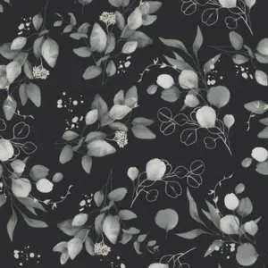 A.S. Création Vliestapete - 397685 - Schwarz Grau Floral