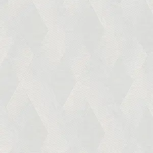 A.S. Création Vliestapete - 956851 - Überstreichbar Weiß Geometrische Tapete