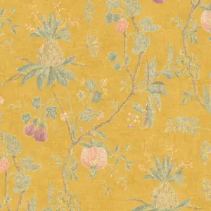 Livingwalls Vinyltapete - 367194 - Gelb Grün Florale Tapete