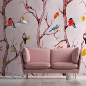 Livingwalls Vinyltapete - 382301 - Rosa Braun Landhaus