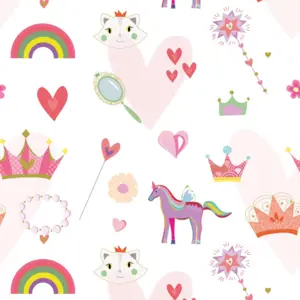 Livingwalls Vinyltapete - 391931 - Bunt Rosa Kinderzimmertapete