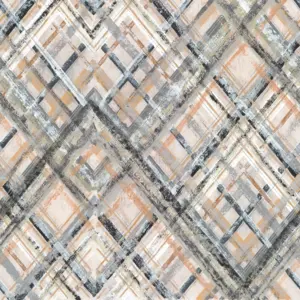 Livingwalls Vinyltapete - 392281 - Grau Beige Karotapete