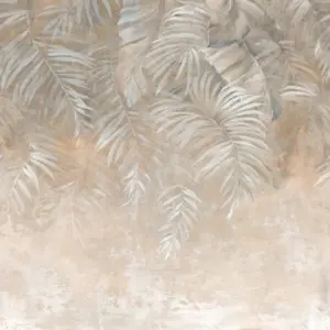 Livingwalls Vinyltapete - 392621 - Braun Beige Palmentapete