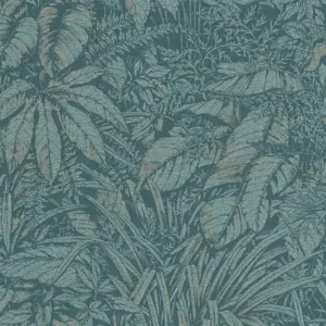 Livingwalls Vinyltapete - 395603 - Blau Petrol Natur