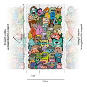 Livingwalls Vinyltapete - 398271 - Bunt Grün Comic