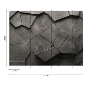 Livingwalls Vinyltapete - 399241 - Schwarz Anthrazit Steinoptik