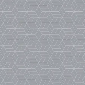Livingwalls Vliestapete - 369204 - Grau Silber Geometrische Tapete