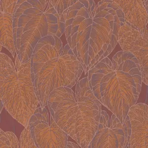 livingwalls Vinyltapete - 781284 - Rot Orange Floral