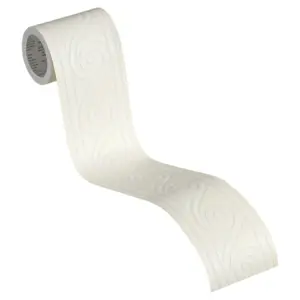 A.S. Création Bordüre - 384034 - Weiß Metallic Bordüre Wellen