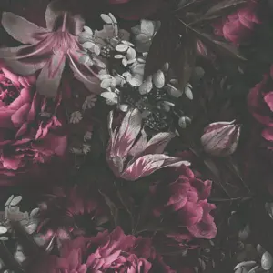 A.S. Création Vinyltapete - 385094 - Lila Schwarz Florale Tapete