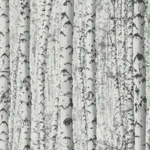 A.S. Création Vinyltapete - 387191 - Weiß Grau Waldtapete