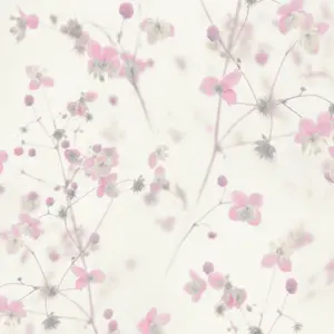 A.S. Création Vinyltapete - 387264 - Rosa Weiß Florale Tapete