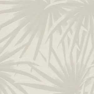 A.S. Création Vliestapete - 393381 - Weiß Grau Palmentapete