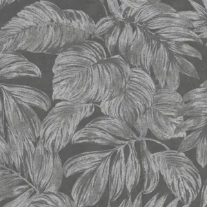 A.S. Création Vliestapete - 393404 - Anthrazit Silber Florale Tapete