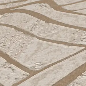 A.S. Création Vliestapete - 395071 - Beige Gold 3D tapete