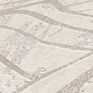 A.S. Création Vliestapete - 395072 - Weiß Silber 3D tapete