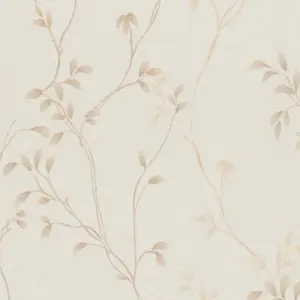 A.S. Création Vliestapete - 397671 - Beige Creme Blätterranke