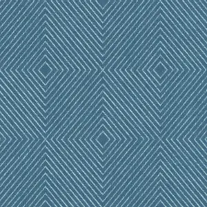 Livingwalls Vinyltapete - 369264 - Blau Silber Geometrische Tapete