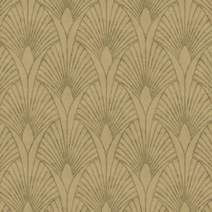 Livingwalls Vinyltapete - 374272 - Gold Beige Art Deco Tapete