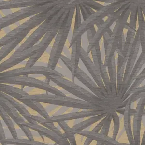 Livingwalls Vinyltapete - 378611 - Grau Gold Florale Tapete