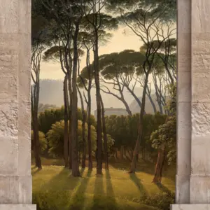 Livingwalls Vinyltapete - 382491 - Grau Grün Landschaft