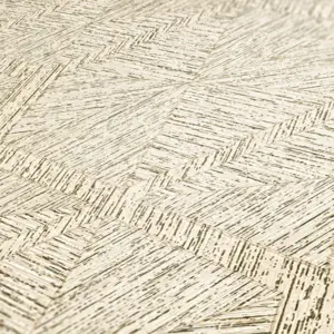 Livingwalls Vinyltapete - 386903 - Weiß Gold Geometrische Tapete