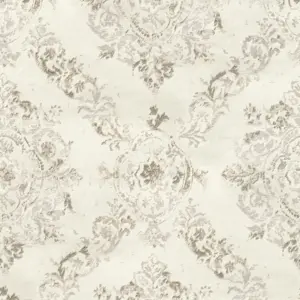 Livingwalls Vinyltapete - 387072 - Weiß Creme Barock Tapete