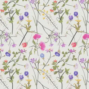 Livingwalls Vinyltapete - 389011 - Weiß Bunt Florale Tapete