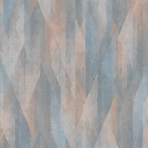 Livingwalls Vinyltapete - 391041 - Blau Beige Grafisch