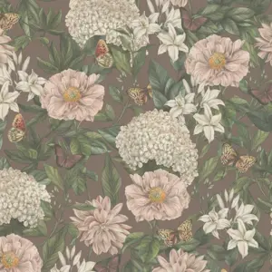 Livingwalls Vinyltapete - 394263 - Bordeaux Rosa Floral