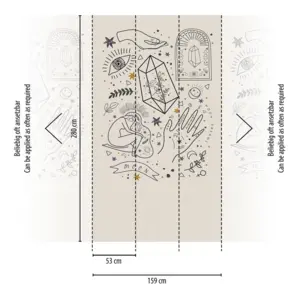 Livingwalls Vinyltapete - 398231 - Creme Schwarz Abstrakt
