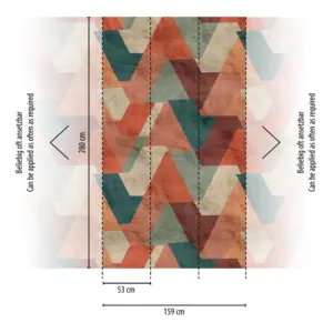 Livingwalls Vinyltapete - 398371 - Orange Grün Grafik