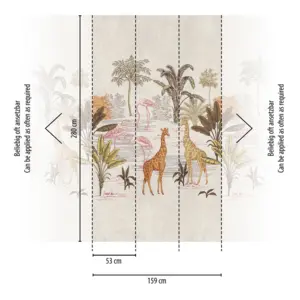 Livingwalls Vinyltapete - 398751 - Creme Beige Safari