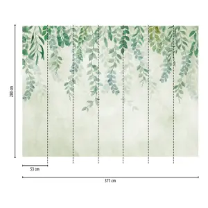 Livingwalls Vinyltapete - 399071 - Grün Blau Eukalyptus