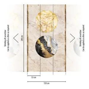 Livingwalls Vinyltapete - 398501 - Beige Gold Marmoroptik