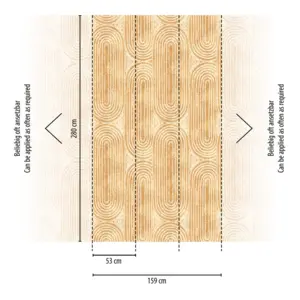 Livingwalls Vinyltapete - 398681 - Orange Beige Formen