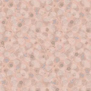 Livingwalls Vliestapete - 391113 - Rosa Weiß Floral