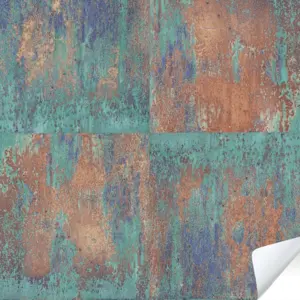 A.S. Création Bordüre - 380371 - Braun Türkis Tapete Rostoptik