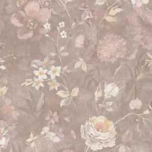 A.S. Création Vinyltapete - 386363 - Braun Bunt Florale Tapete