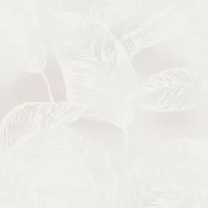 A.S. Création Vinyltapete - 386632 - Weiß Grau Blättertapete