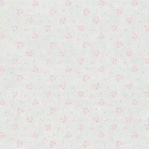 A.S. Création Vinyltapete - 390672 - Grau Rosa Blümchen