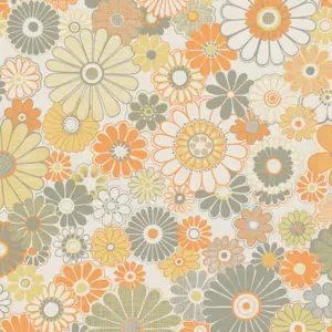 A.S. Création Vinyltapete - 395353 - Orange Grün Floral